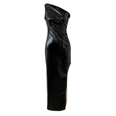 Sleeveless Leather Midi Dress