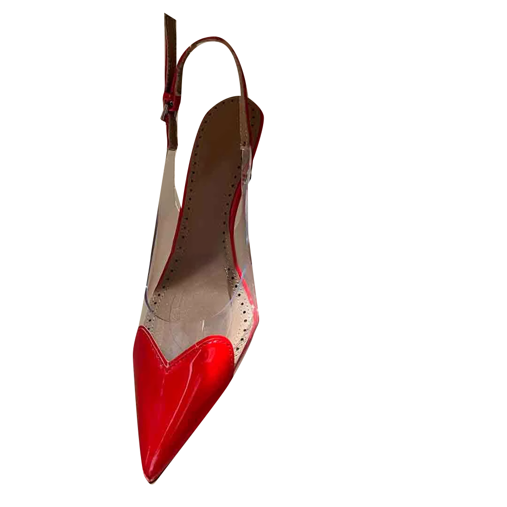 PVC Mid Heel Sandals