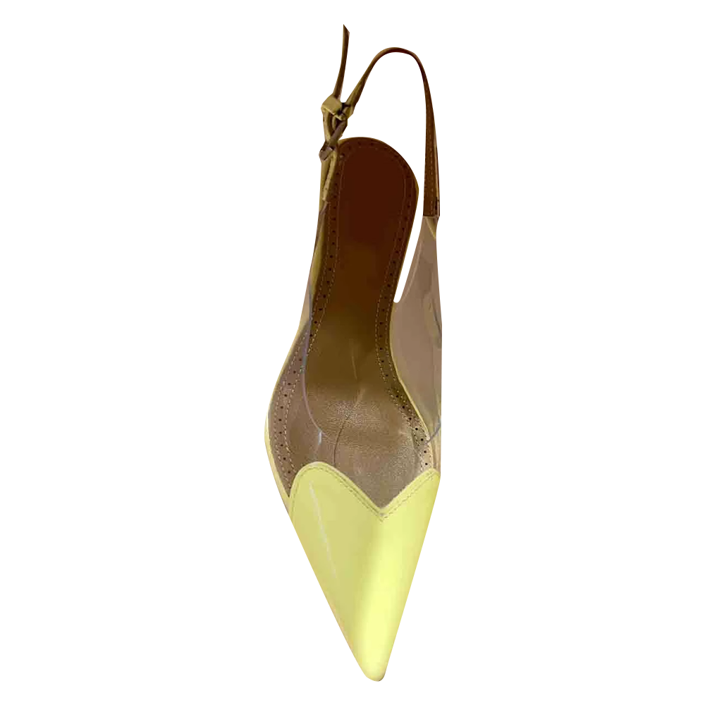 PVC Mid Heel Sandals