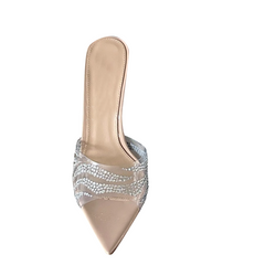 Diamante PVC Mules Sandals