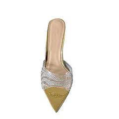 Diamante PVC Mules Sandals