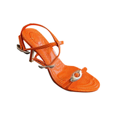 Metal Embellished Mid Heel Sandals