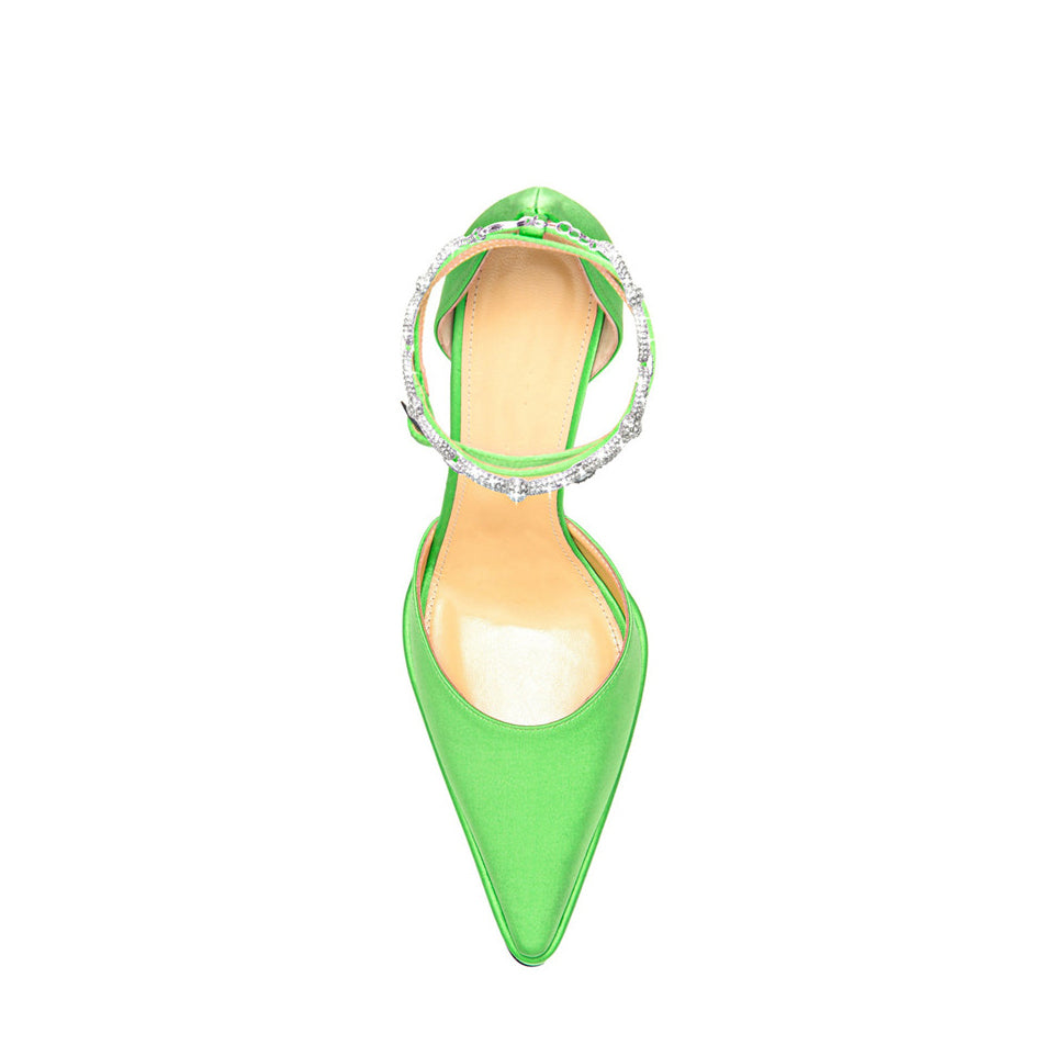 Diamante Ankle Strap High Heel Platform Sandals