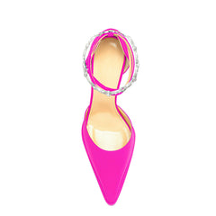 Diamante Ankle Strap High Heel Platform Sandals