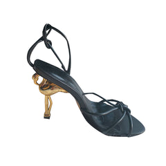 Ankle Strap Flamingo Heel Sandals