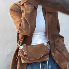 Metal-Plated Cross Body Bag