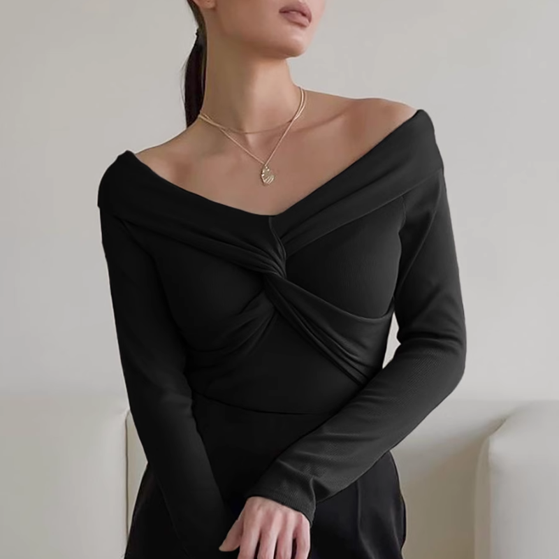V Neck Long Sleeves Top