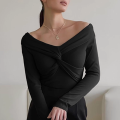 V Neck Long Sleeves Top