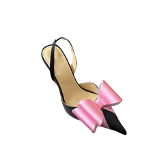 Bow Mid Heel Sandals - 8cm