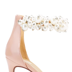 Pearl Mid Heel Sandals - 8cm