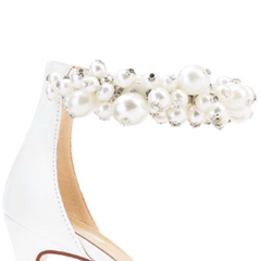 Pearl Mid Heel Sandals - 8cm