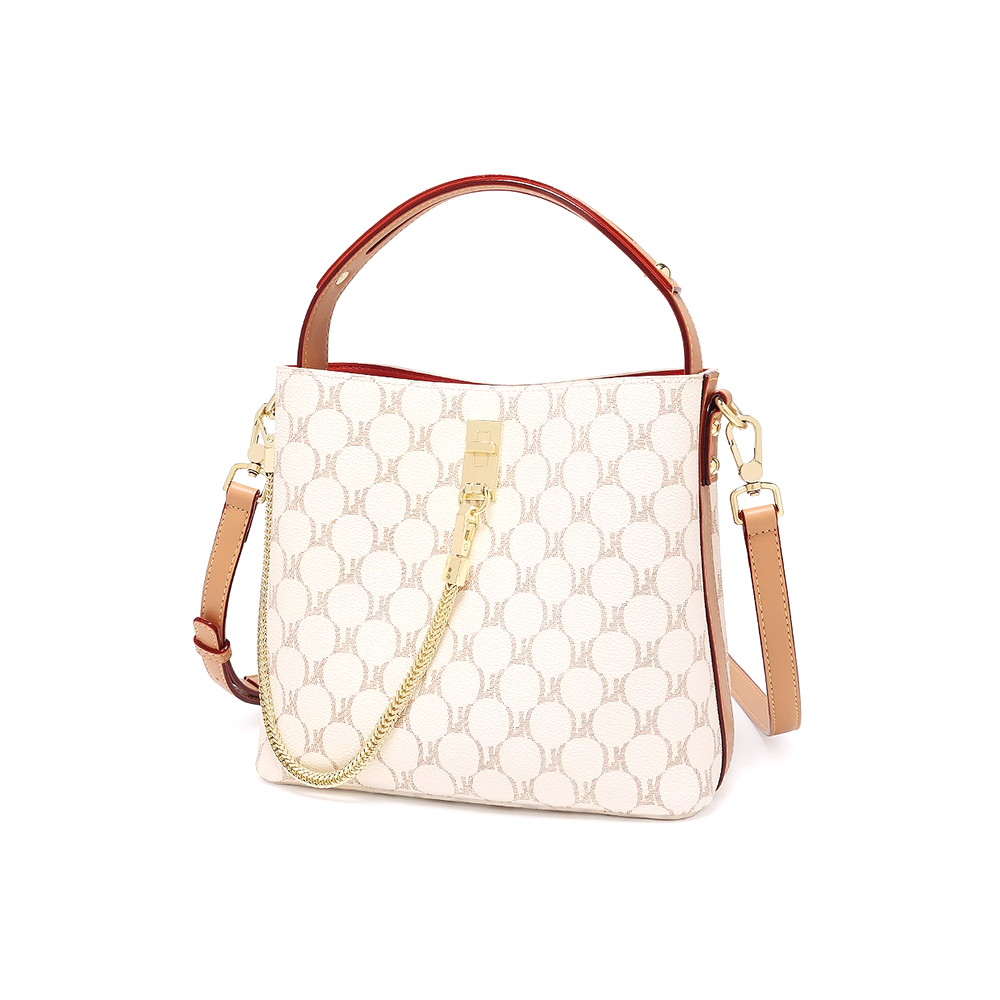 Printed Chain Bucket Bag