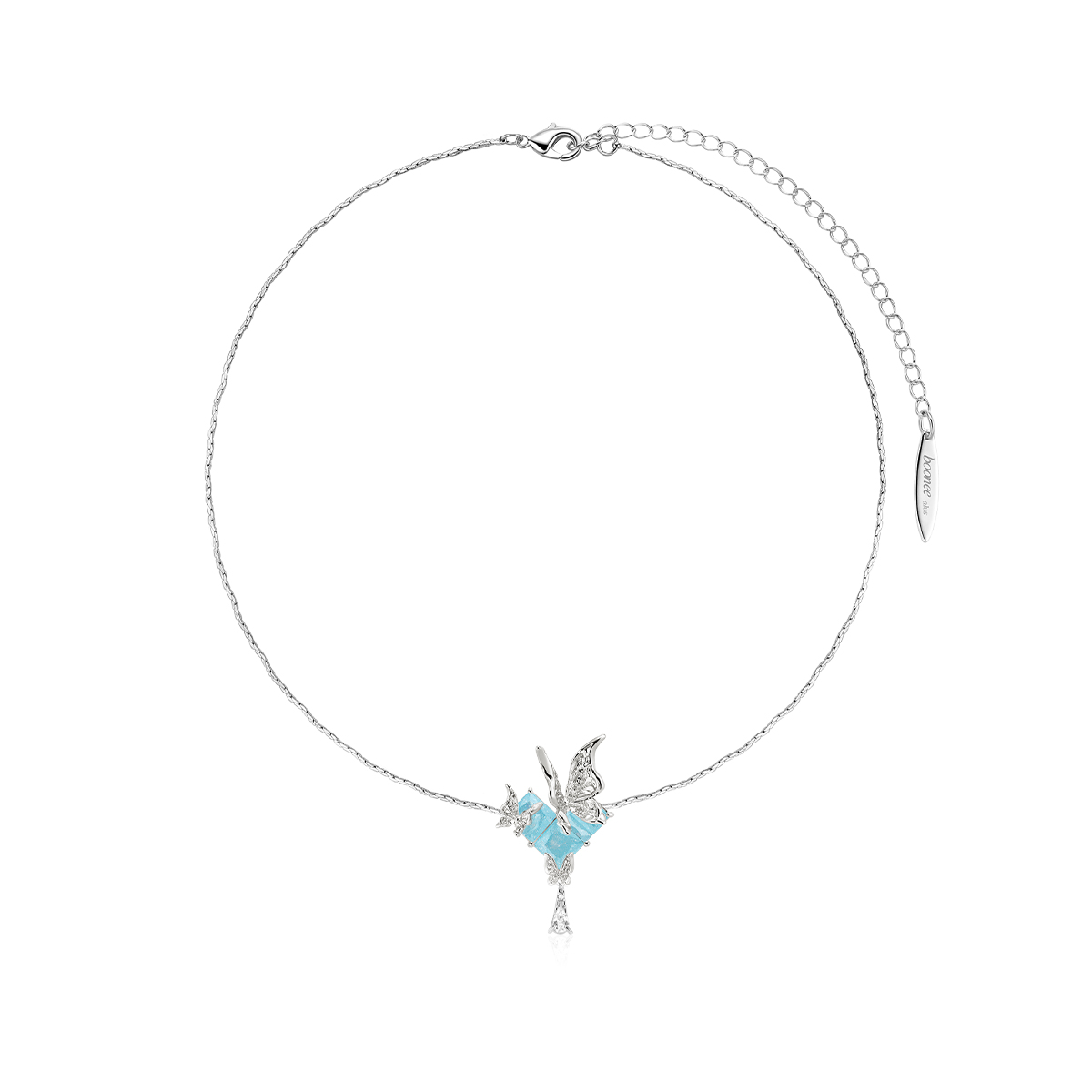 Diamante Butterfly Necklace