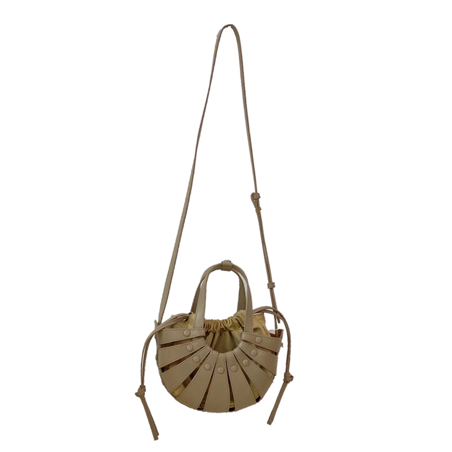 Cut Out Leather Tote Bag