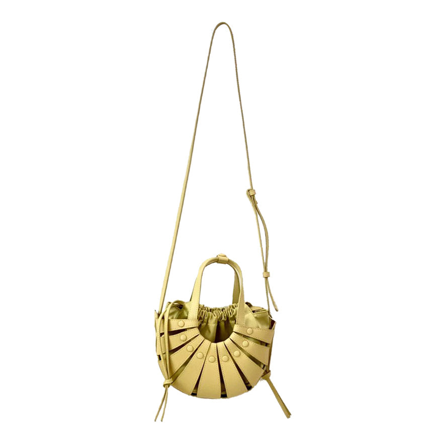Cut Out Leather Tote Bag