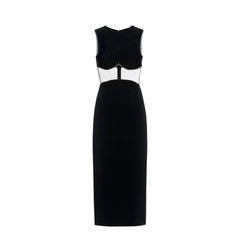 See Through Midi Evening Dress Gown