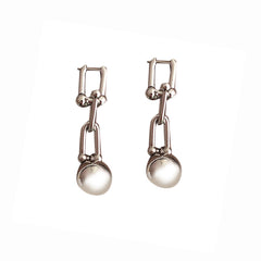 Chain And Ball Earrings - Pair