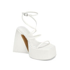 Ankle Strap Block Heel Platform Sandals