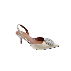 Diamante Buckled Mid Heel Sandals - 7cm