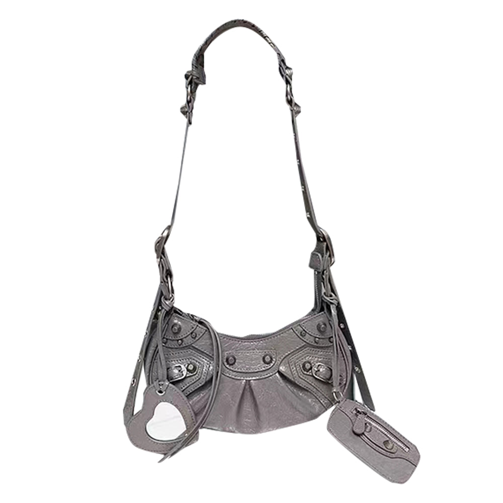 Buckled Leather Cross Body Bag - Small