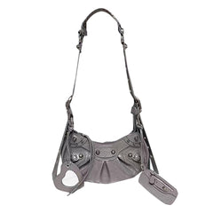 Buckled Leather Cross Body Bag - Small