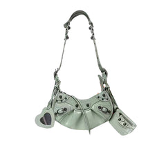 Buckled Leather Cross Body Bag - Small