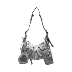 Buckled Leather Cross Body Bag - Small