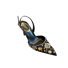 Diamante Mesh High Heel Pumps