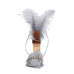 Diamante Feather High Heel Sandals