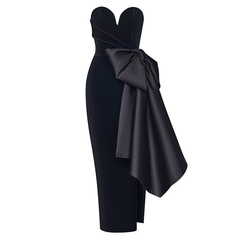Asymmetric Evening Dress Gown