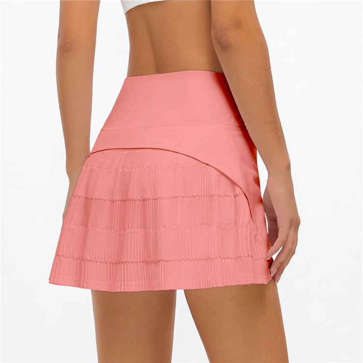 Yoga Pilates Fold Hem Fitted Fitness Skorts