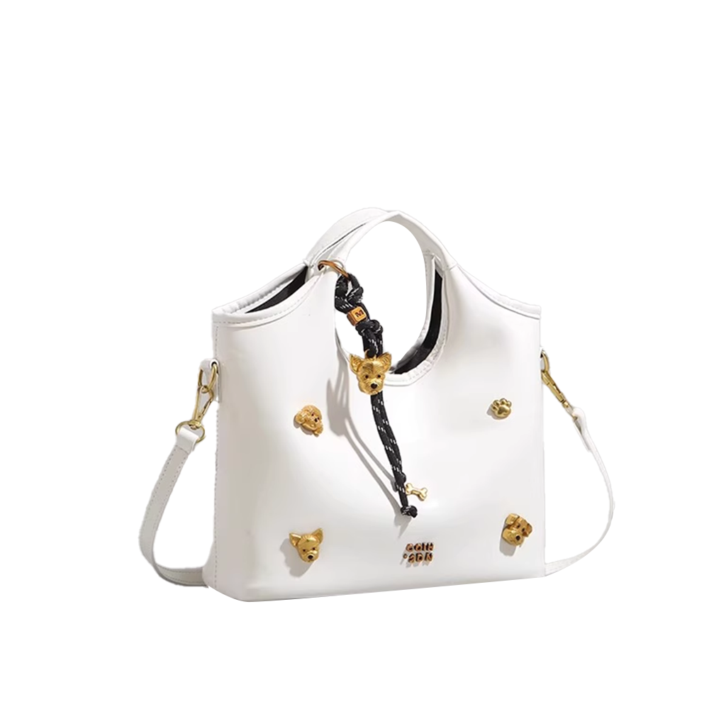 Dog Embellished Tote Bag