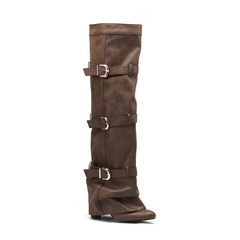 Buckled Knee High Boots