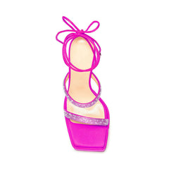 Diamante Lace Up Platform Sandals
