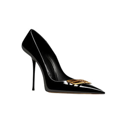 Metal Embellished Mid Heel Pumps - 8cm