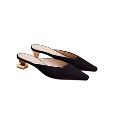 Sculptured Heel Mules Sandals
