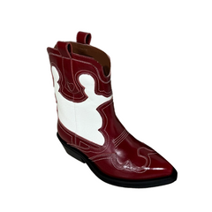 Leather Western Cowboy Ankle Boots