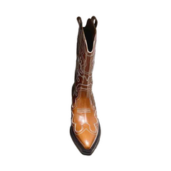 Leather Western Cowboy Knee High Boots