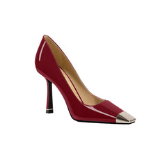 Metal-Plated Kitten Heel Pumps - 10cm