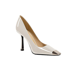 Metal-Plated Kitten Heel Pumps - 10cm