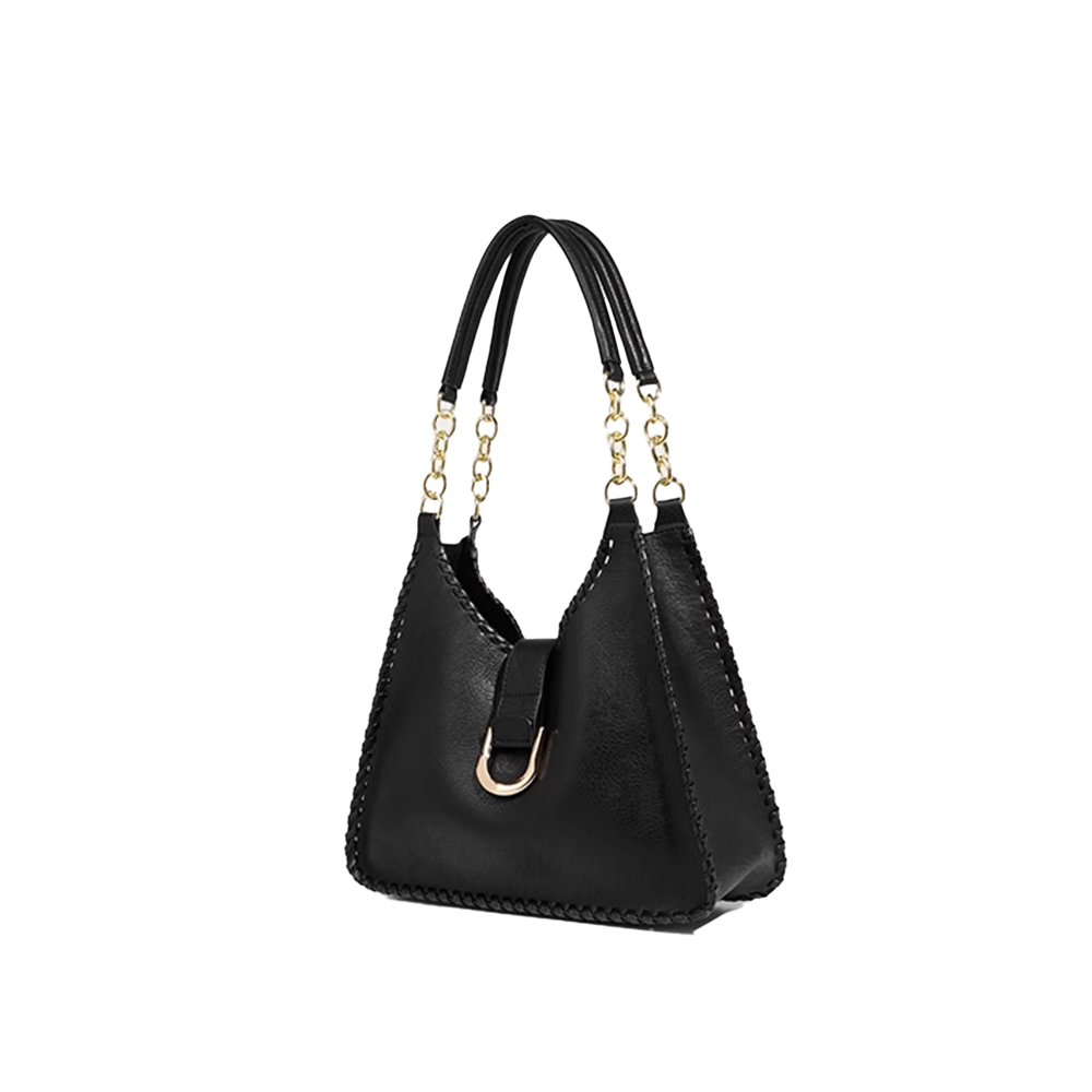 Strap Leather Tote Bag