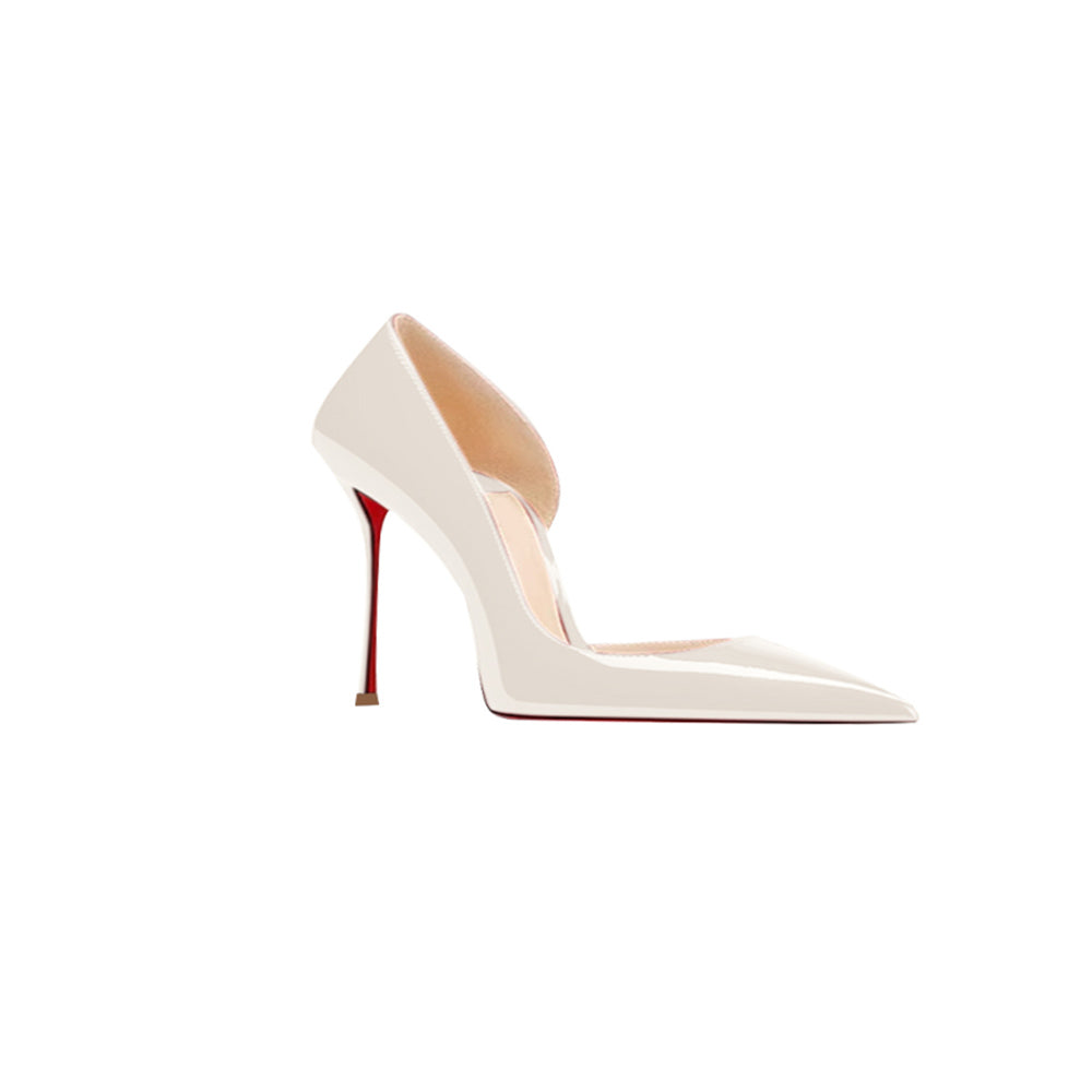 Patent Leather Mid Heel Pumps - 6cm