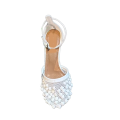 Mesh High Heel Sandals