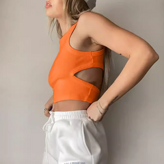 Cut Out Cropped Tank Top