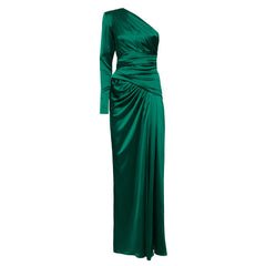 One-Shoulder Slip Evening Dress Gown