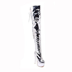 Stiletto High Heel Over The Knee Platform Boots