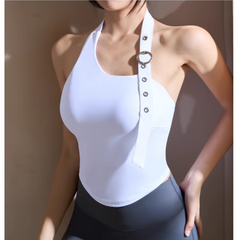 Yoga Pilates Buckled Fitted Sports Bra