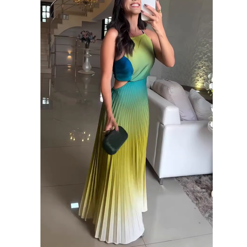 Fold Hem Maxi Dress