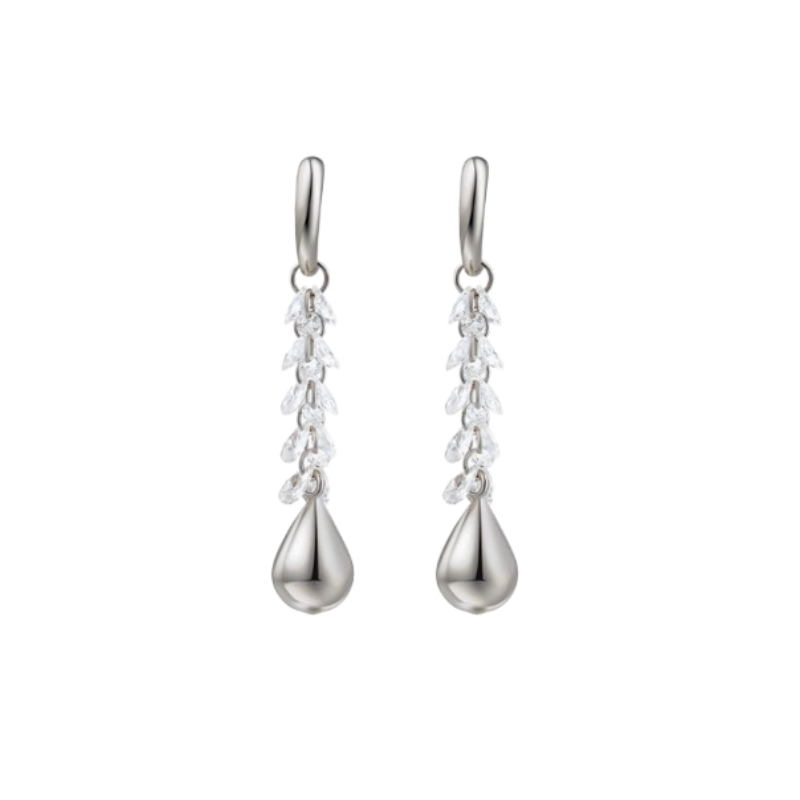 Diamante Drop Earrings - Pair