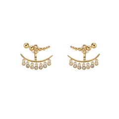 Diamante Fringed Earrings - Pair